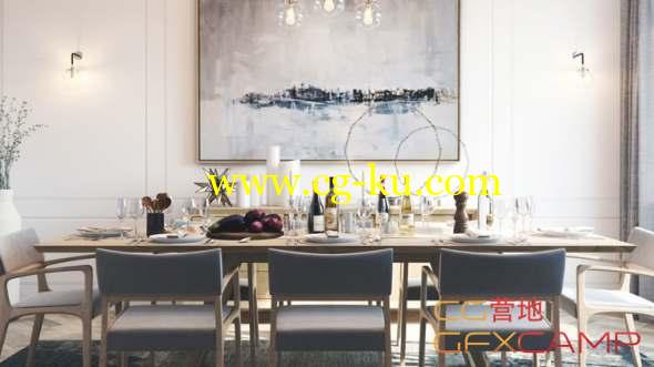 3DS MAX室内Vray渲染教程 Udemy - 3DS MAX & Vray：Advanced Arch Viz Interiors的图片1