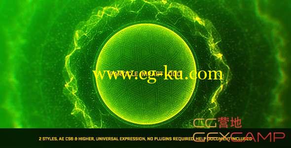 AE模板-粒子能量球Logo动画 Particle Impact Logo的图片1