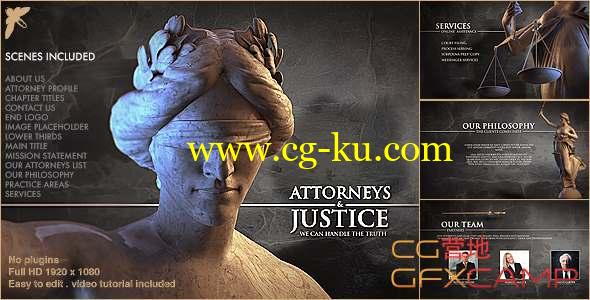 AE模板-古典商务栏目包装 Law Firm Pack的图片1