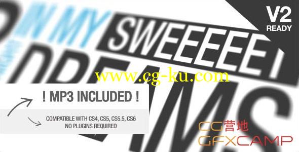 AE模板-简洁文字运动排版 VideoHive Close Your Eyes Typography的图片1