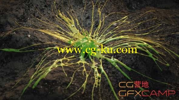 XP粒子模拟外星液体C4D教程(含工程) Cinema 4D - Alien Slime Effect with X-Particles Tutorial的图片1