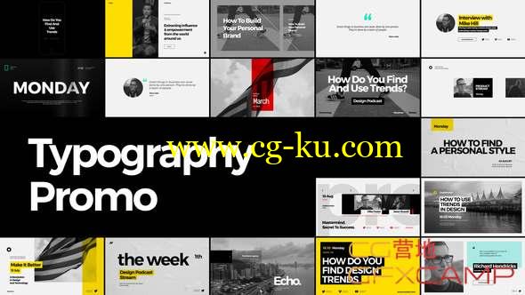 AE模板-文字排版标题视频宣传 Typography Promo的图片1