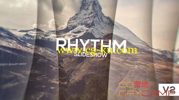 AE模板-图形遮罩幻灯片开场 Rhythm Slideshow的图片1