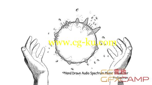 AE模板-素描风格音乐波形可视化动画 Hand Drawn Audio Spectrum Music Visualizer的图片1