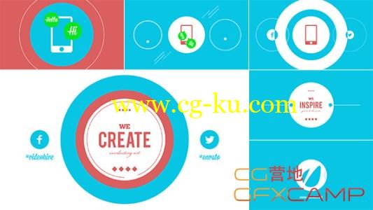 AE模板-MG简洁开场介绍模板 VideoHive Drop Hello的图片1