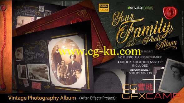 AE模板-复古回忆相册照片开场 The Vintage Photography Album的图片1