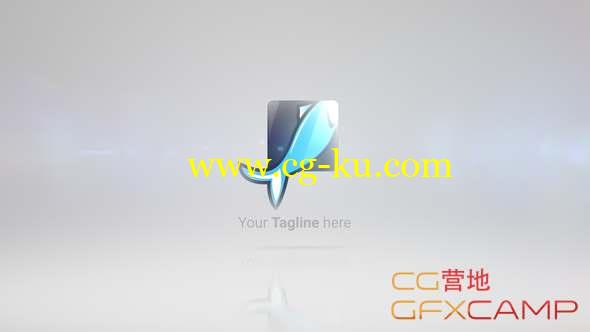 AE模板-简单扫光Logo动画 Glossy Logo Reveal的图片1