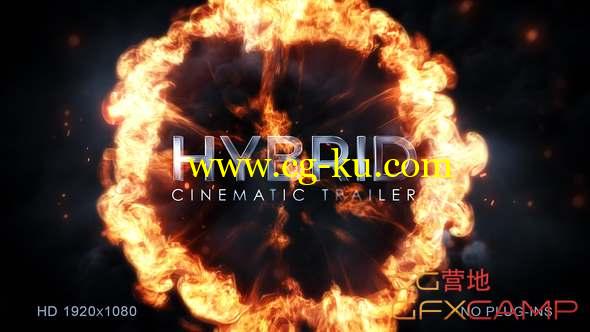 AE模板-大气三维文字视频宣传片头 Hybrid Cinematic Trailer的图片1