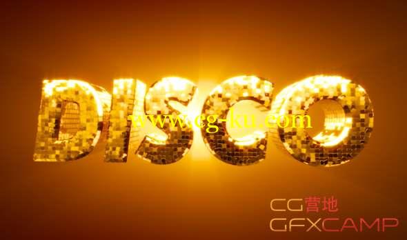 时尚闪烁三维文字动画C4D教程 Cinema 4D - Creating a Disco Ball Type Tutorial的图片1