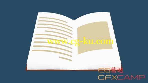 书本翻页动画AE教程(含工程) After Effects - Simple 3D Book Opening Animation Tutorial的图片1
