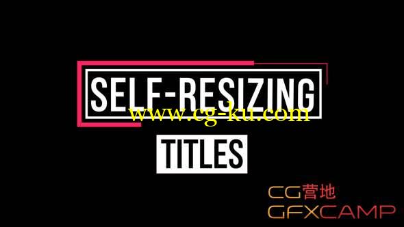 AE模板-自适应缩放文字标题动画 Self-Resizing Titles的图片1