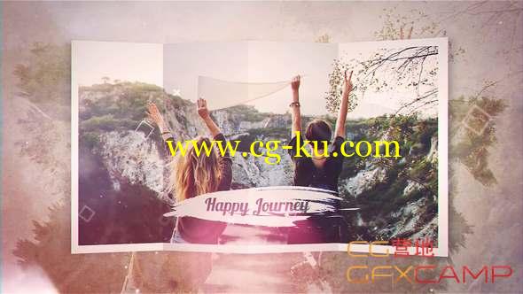 AE模板-旅游照片相册片头 Happy Journey的图片1