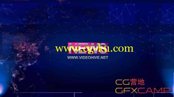 AE模板-科技感倒计时新闻包装片头 News Intro的图片1