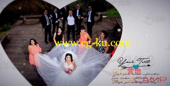 AE模板-爱心婚礼相册照片包装片头 Wedding Album的图片1
