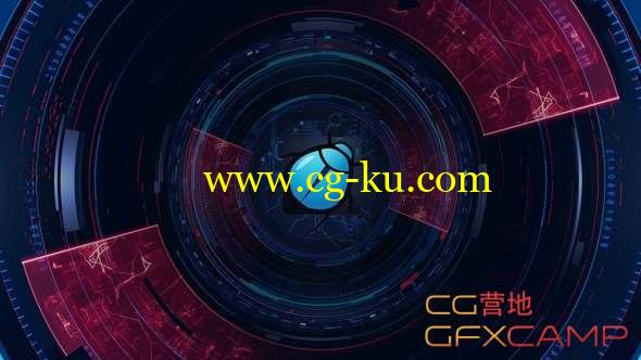 AE模板-科技感HUD雷达Logo动画 Technology Logo的图片1