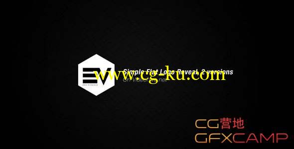 AE模板-扁平化简洁Logo动画 Simple Flat Logo Reveal的图片1