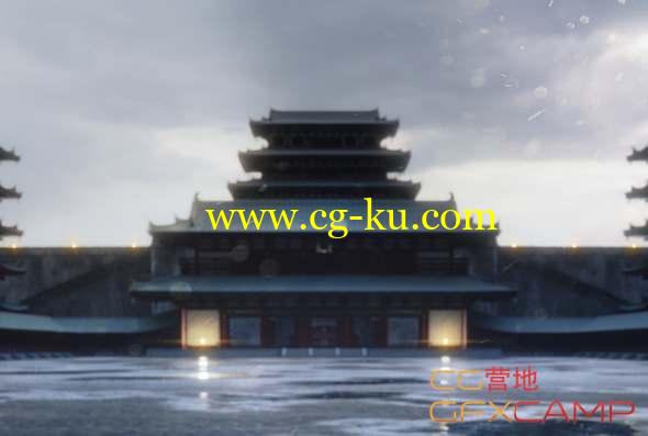 日式风格建筑3D模型 Cubebrush - Japanese Architecture Pack的图片1