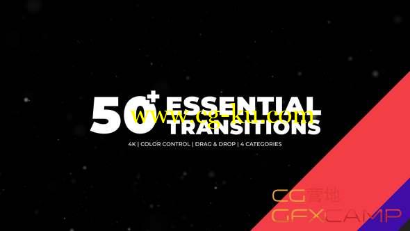 AE模板-50组图形动画视频转场 Transitions的图片1