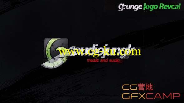 AE模板-复古划痕定格Logo动画 Grunge Logo Reveal的图片1
