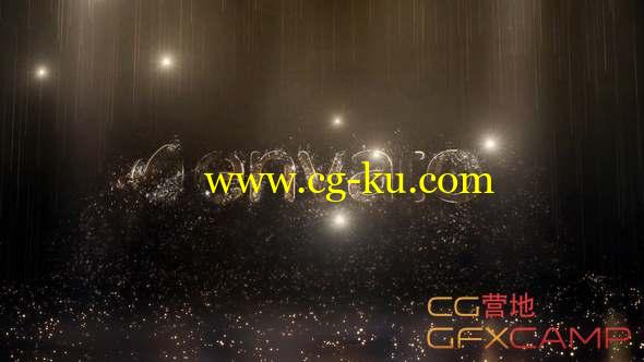 AE模板-金色粒子汇聚Logo动画 Gold Award Celebration Logo的图片1