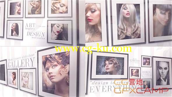 AE模板-优雅照片相册开场 Elegant Photo Gallery On The Wall的图片1