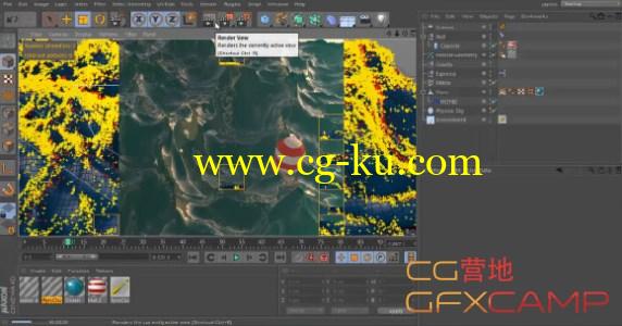 C4D模拟真实水面 Create Realistic Water In Cinema 4D的图片1