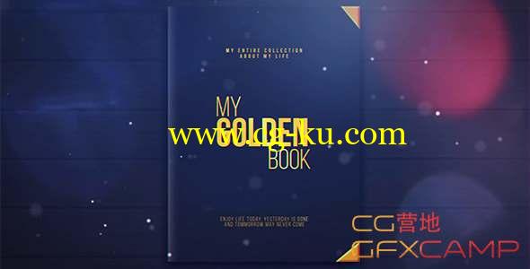 AE模板-翻书视频回忆片头 My Golden Book的图片1