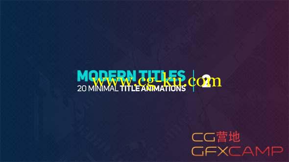 AE模板-时尚文字标题动画 Modern Titles 2的图片1