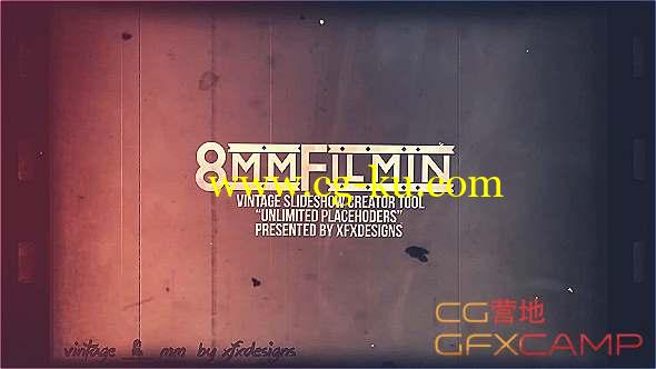 AE模板-复古相机胶卷定格视频片头 8mm Slideshow Creator Tool For Vintage Film Look的图片1