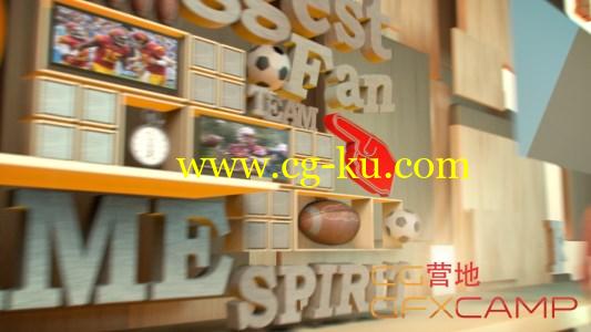 C4D制作体育节目开场 Digital Tutors – Using MoGraph Effectors to Create a Sports Opener in CINEMA 4D的图片1