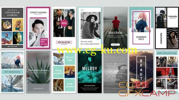 AE模板-INS网络视频宣传包装 Instagram Stories Minimal Pack的图片1