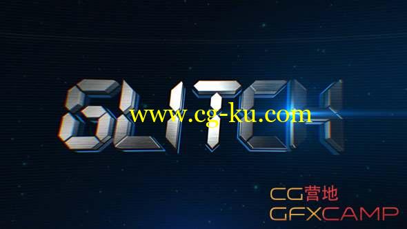 AE模板-三维科技感Logo动画 Glitch Logo Reveal的图片1