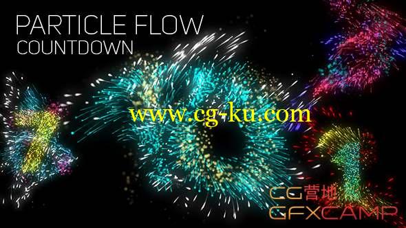 AE模板-粒子流动倒计时动画 Particle Flow Countdown的图片1