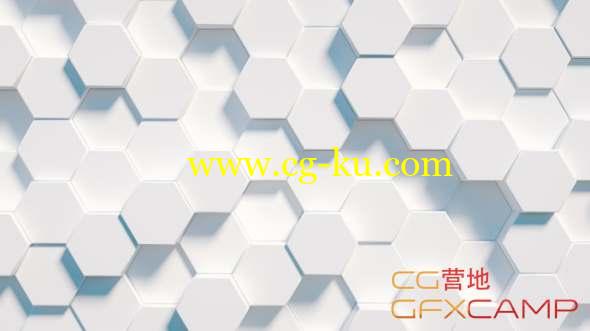 六边形循环动画背景C4D教程(含工程) Cinema 4D - How to Create a Looping Background Tutorial的图片1