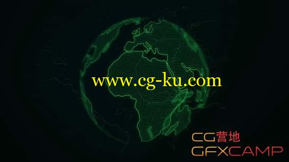 科技感地球旋转动画AE教程 After Effects - Earth HUD Effect Tutorial的图片1