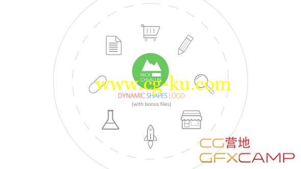 AE模板-MG扁平化图形Logo动画 Flat Logo的图片1