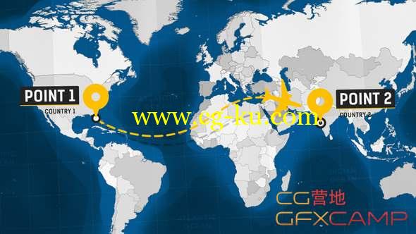 AE模板-旅游地图地点路径连线动画 Travel Map - Promo Kit的图片1