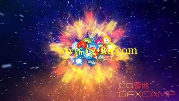 AE模板-图标连线Logo动画 Network Logo Reveal的图片1