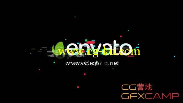 AE模板-线条图形信号损坏Logo动画 Glitch Logo的图片1