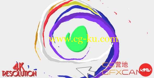 AE模板-液体线条路径Logo动画 Flat Logo Intro Pack的图片1