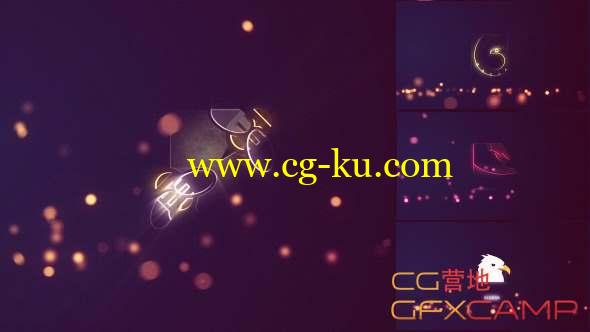AE模板-粒子掉落Logo动画 Bouncing Particles Logo Pack的图片1