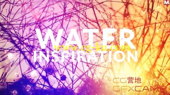AE模板-下雨水滴定格图片开场 Water Inspiration的图片1