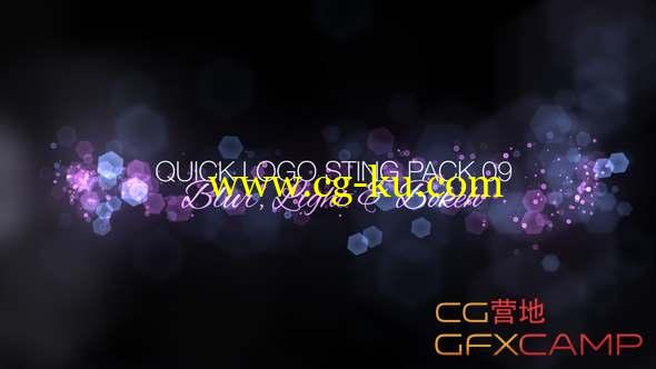 AE模板-梦幻模糊粒子背景Logo动画 Quick Logo Sting Pack 09: Blur, Light & Bokeh的图片1