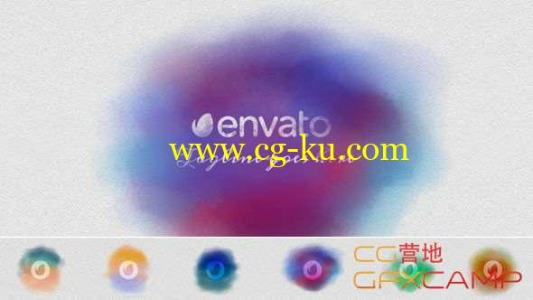 AE模板-水彩晕染Logo动画 Color Spot Logo Reveal的图片1