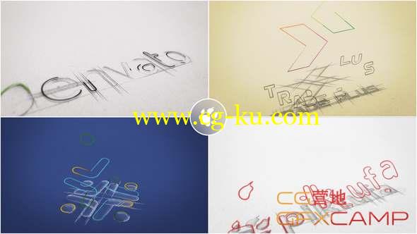 AE模板-素描Logo动画 Sketch Logo Build的图片1