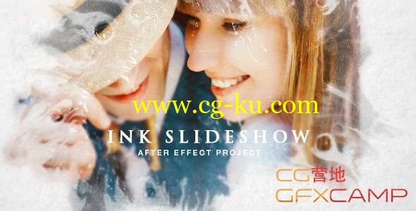AE模板-优雅水墨遮罩幻灯片开场 Ink Slideshow的图片1