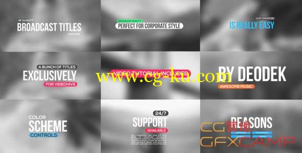 AE模板-文字标题动画 4k Titles Package的图片1