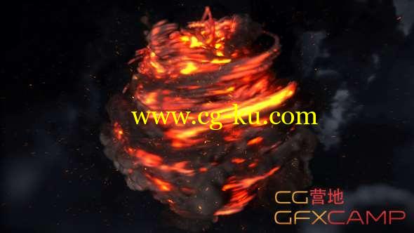 AE模板-三维魔法火焰Logo动画 Magic Fire Reveal的图片1