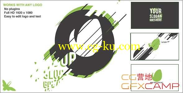 AE模板-图形切割Logo动画 Graphic Reveal Logo的图片1