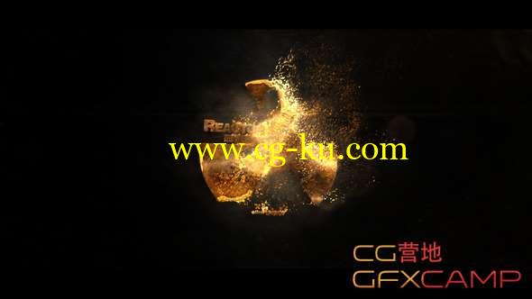AE模板-金色火星粒子Logo动画 Hot and Gold Reborn的图片1